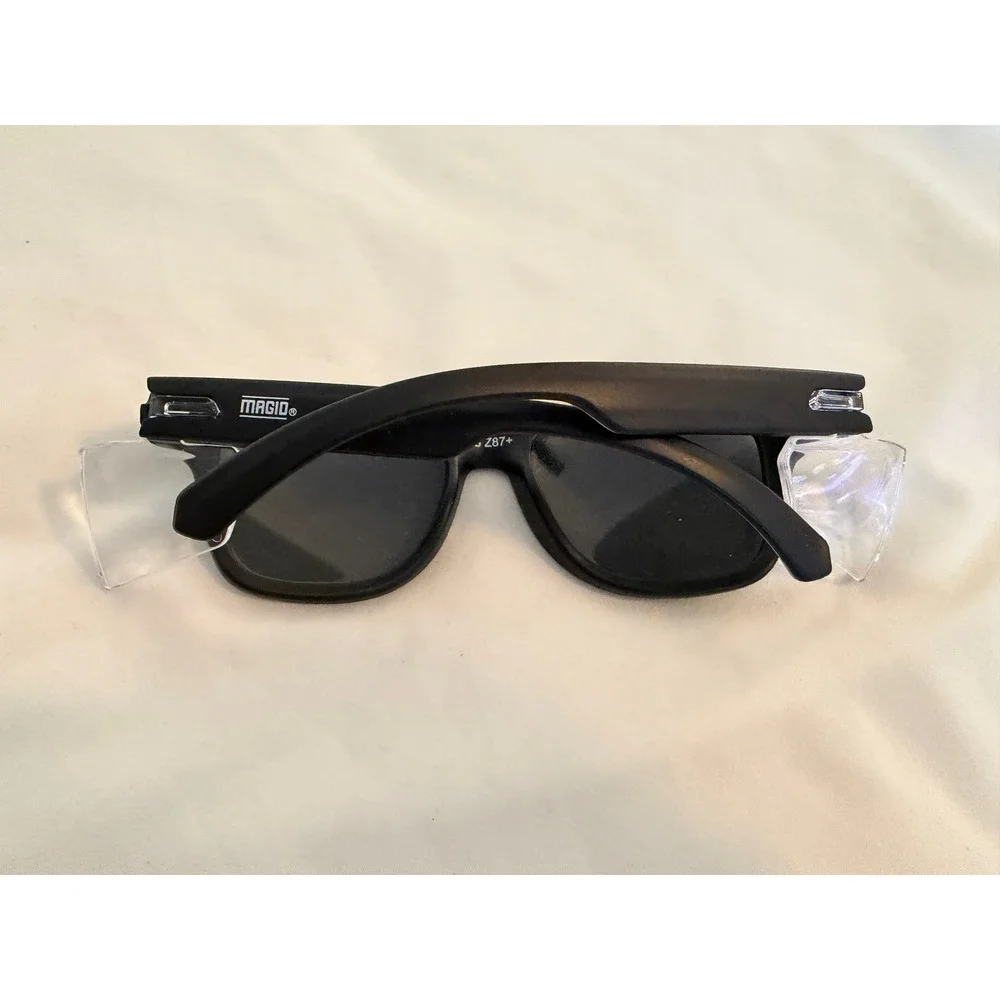 Magid MS Z87+ Safety Glasses Matte Black Wayfarer Style with Side Shields